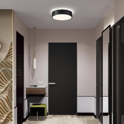 Modern LED Ceiling Light. 24W 4000K Black Metal Flush Mount Lamp 11.8 Inch for Bedroom. Living Room. Kitchen. Bathroom. Hallway. Dining Room. Lounge