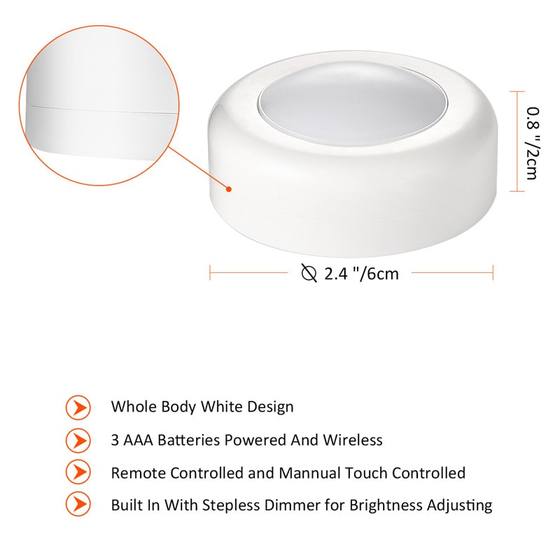 6 Pack 3W Battery Powered Wireless Closet Lights