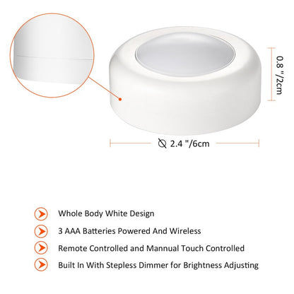 6 Pack 3W Battery Powered Wireless Closet Lights