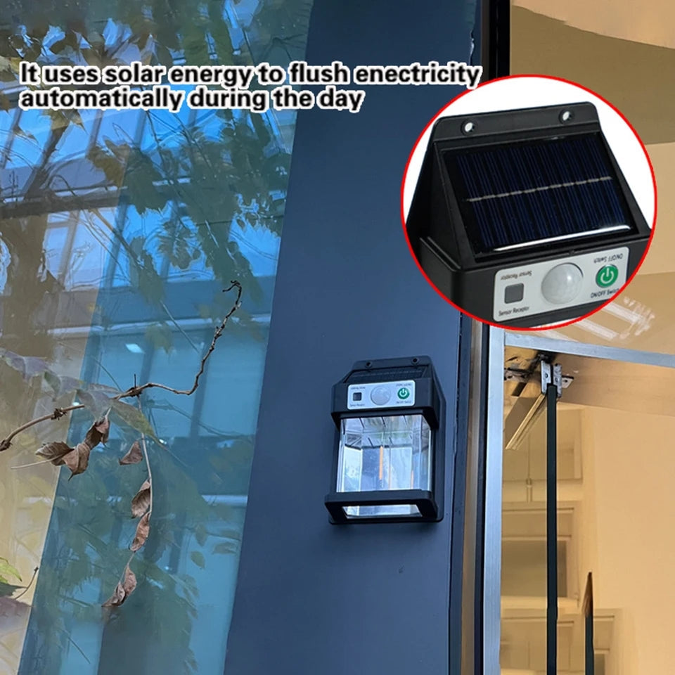 Solar Sensor Wall Light Outdoor. IP65 Waterproof Wall Light