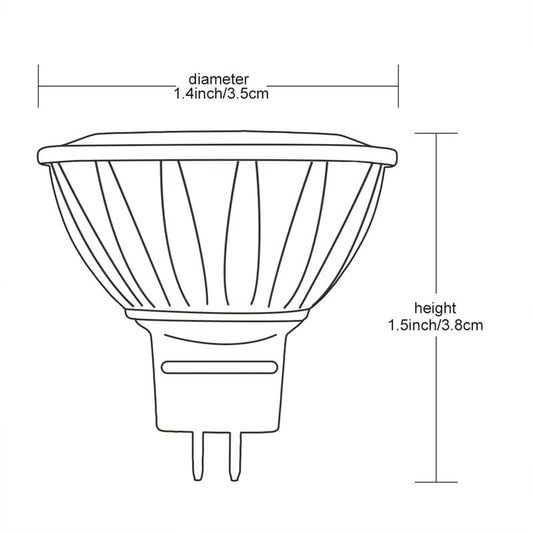 6 Pack GU4 Warm White LED Spotlight Bulbs