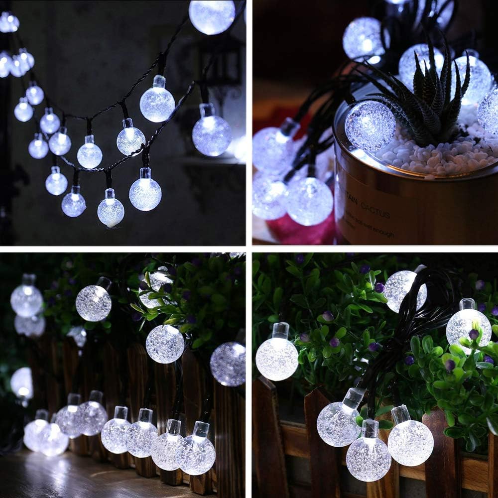 59ft Solar Globe String Lights. 100 LED. Waterproof. 8 Modes