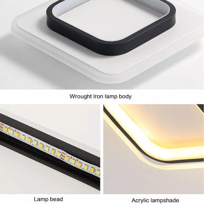 Modern LED Ceiling Light – Square Panel Downlight for Bathroom. Kitchen. Bedroom | Energy Efficient A+++ | 3000K-6500K