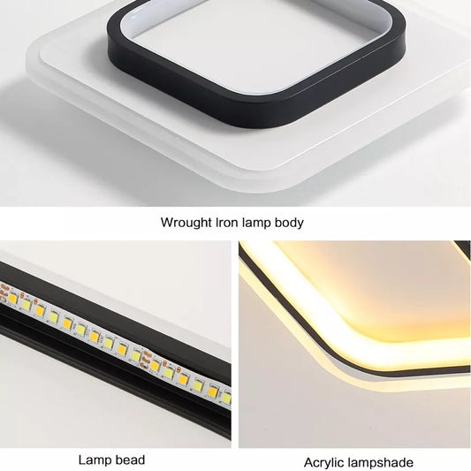 Modern LED Ceiling Light – Square Panel Downlight for Bathroom. Kitchen. Bedroom | Energy Efficient A+++ | 3000K-6500K