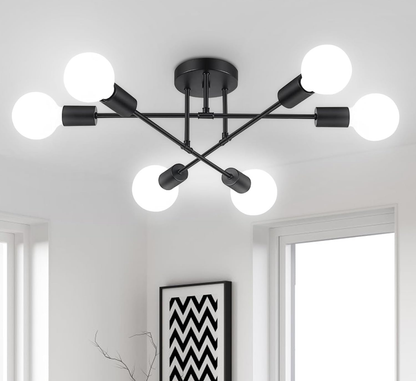 Clerance Sale - Modern Ceiling Light. 6 Lights Chandelier Ceiling Light for Living Room. Bedroom. Kitchen