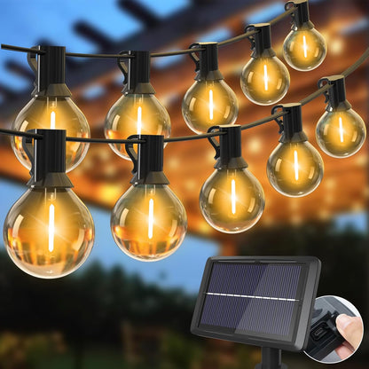 Solar Festoon String Lights – Warm White Outdoor LED Party Decor