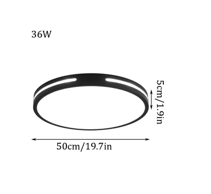 36W 50CM LED Ceiling Light. Large Bedroom Lights Ceiling 3000K/4500K/6000K. 3 Color Temperature Flush Ceiling Light. Round Ultra Thin Ceiling Light for Living Room