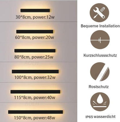 Modern Indoor Outdoor LED Wall Light