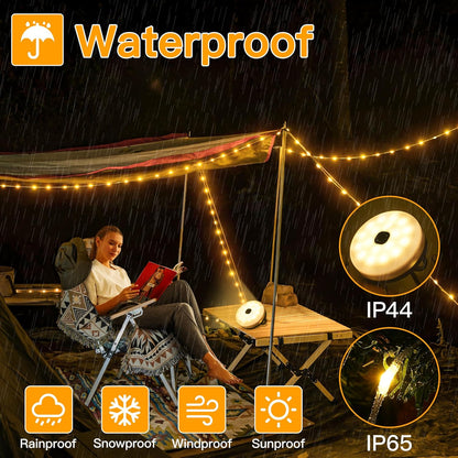 Rechargeable Camping String Lights – 100LED. 10M. 8 Modes