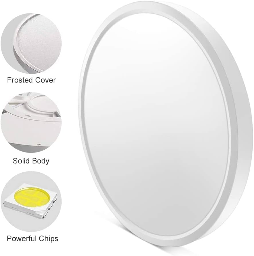 12 LED Ceiling Light – Ultra-Thin 24W Flush Mount. 2-Pack