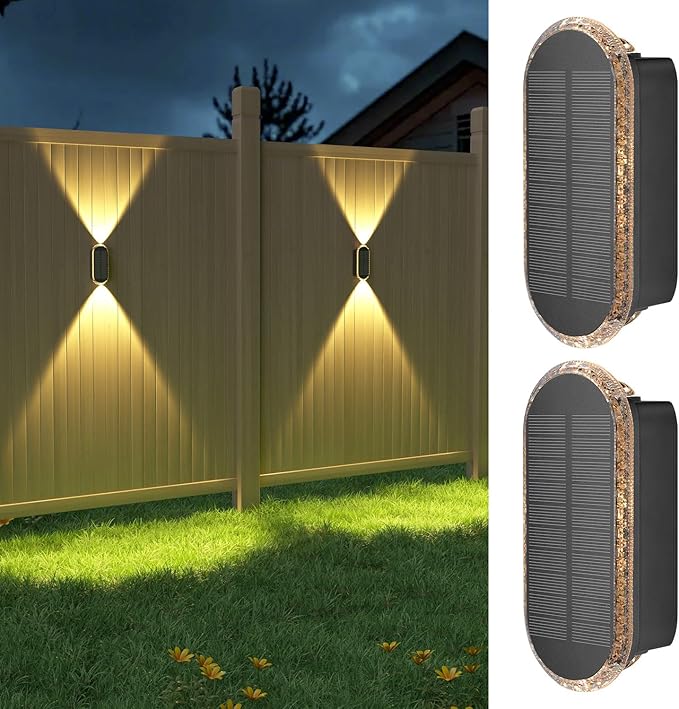 Solar Fence Lights – 4 Pack. 3 Color Options
