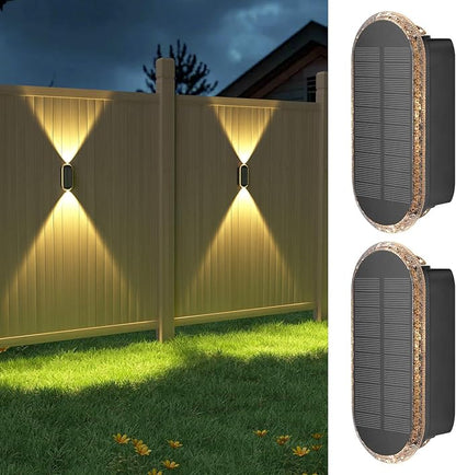 Solar Fence Lights – 4 Pack. 3 Color Options