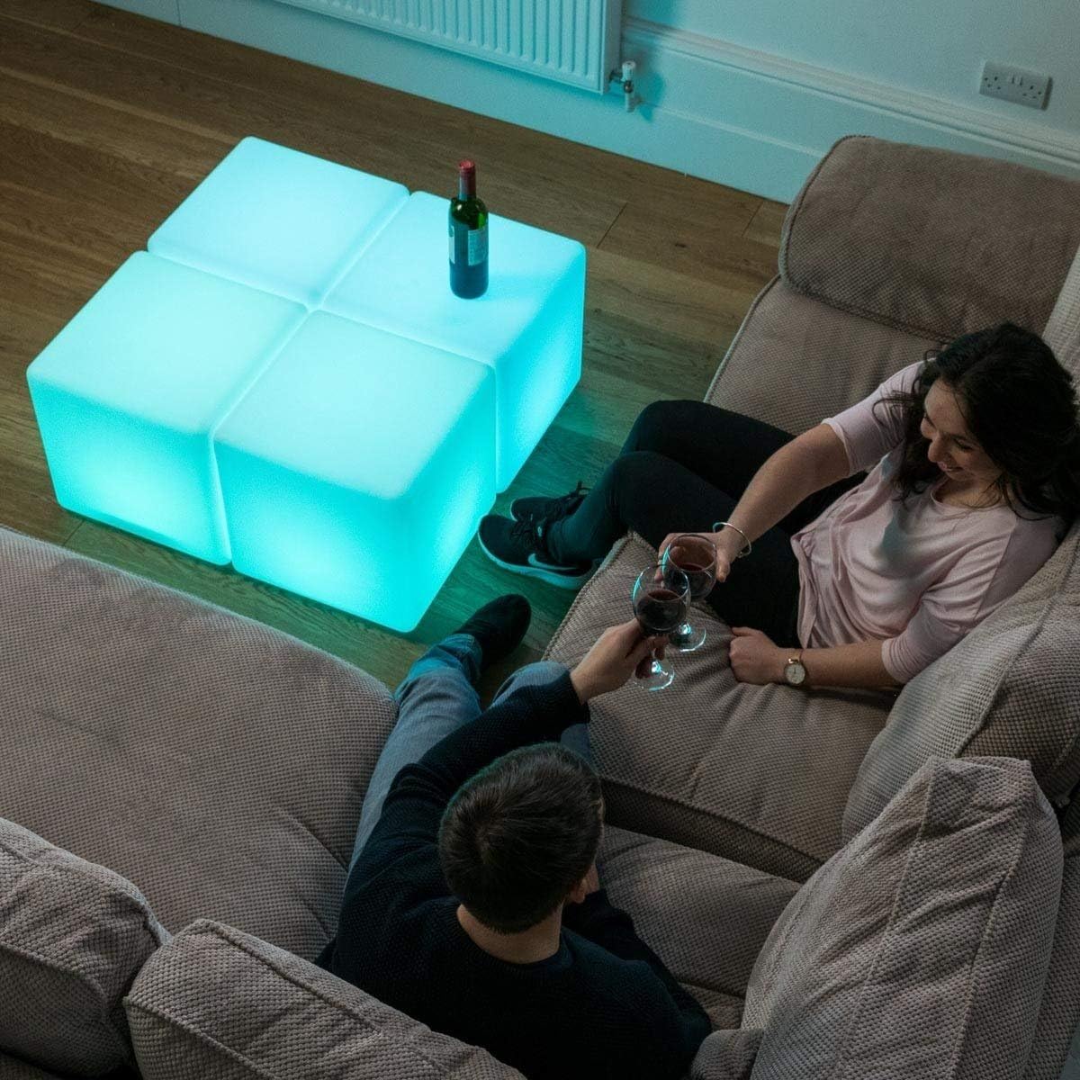 16 Waterproof Color Changing LED Cube Stool Lamp