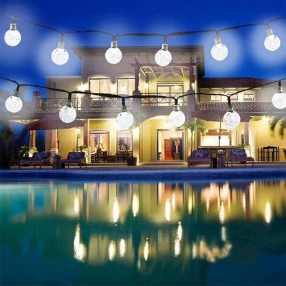 LED Ball Solar String Lights – Outdoor Retro Fairy Lights for Garden. Patio & Parties