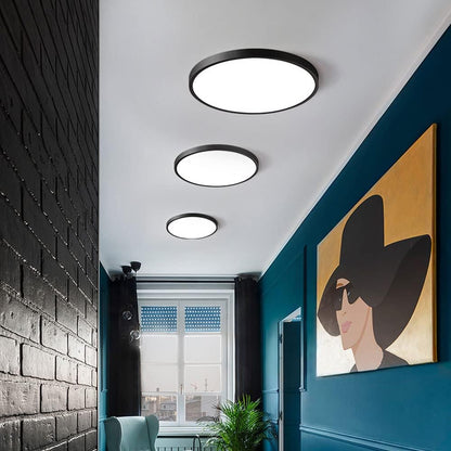 24W Round LED Flush Mount Ceiling Light. Acrylic Lamp Shade. Lighting Fixture for Bedroom Corridor Decoration
