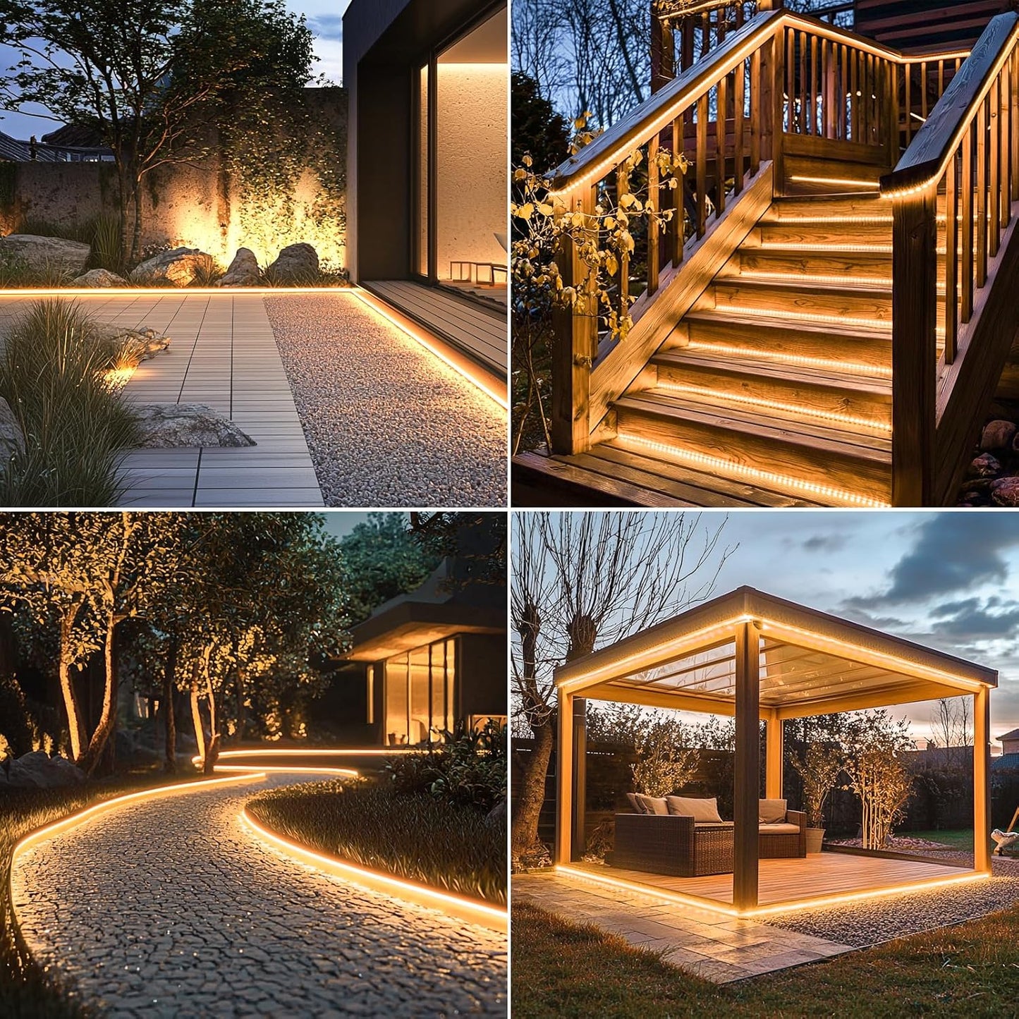 Solar LED Strip Lights – 10M 640 LEDs. Remote Control. Waterproof Outdoor Lighting