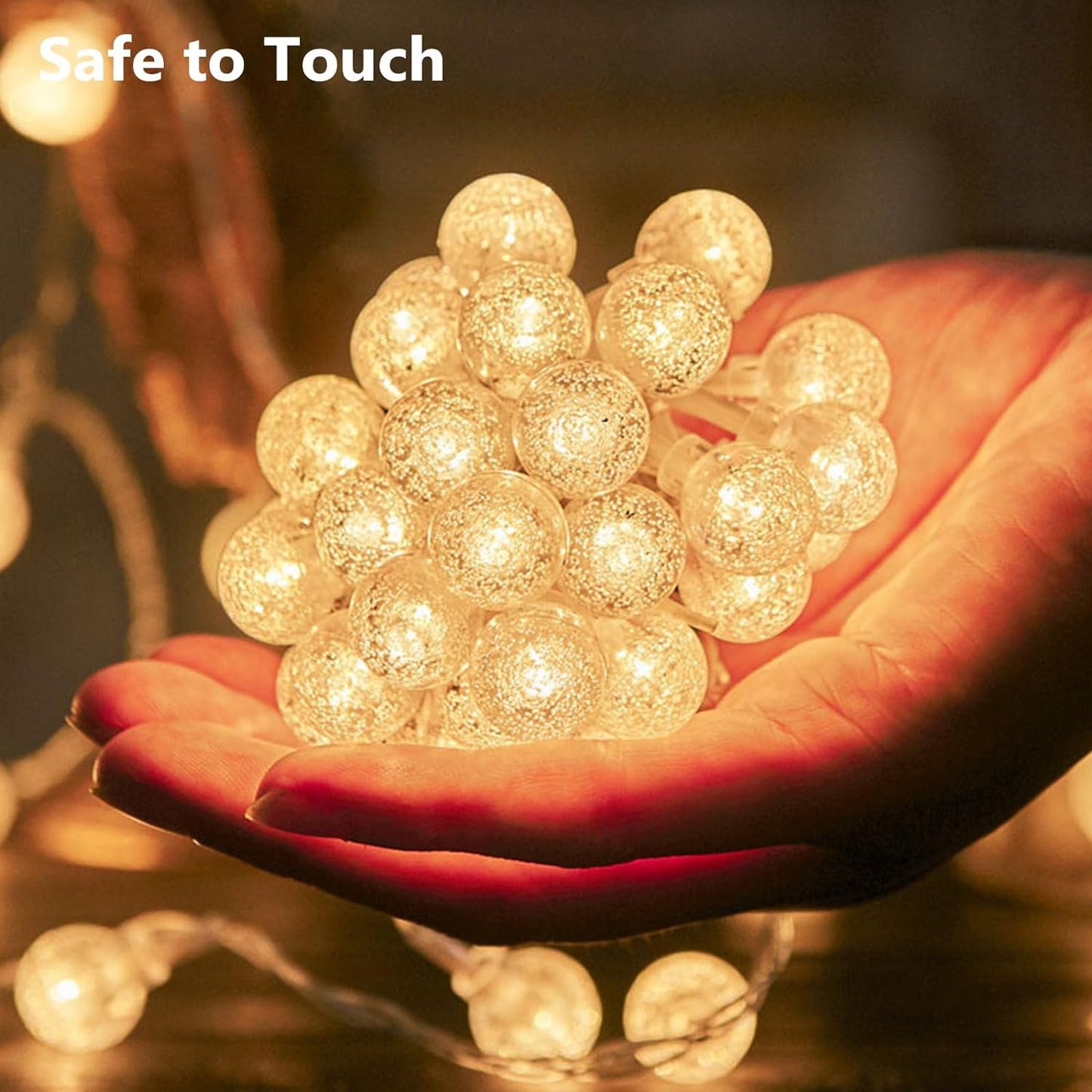 Clerance Sale - Globe Fairy Lights. 20 LED Globe String Lights - USB or Battery Powered - 8 Modes - Outdoor Indoor String Fairy Lights for Christmas. Balcony. Gazebo. Garden. Camping