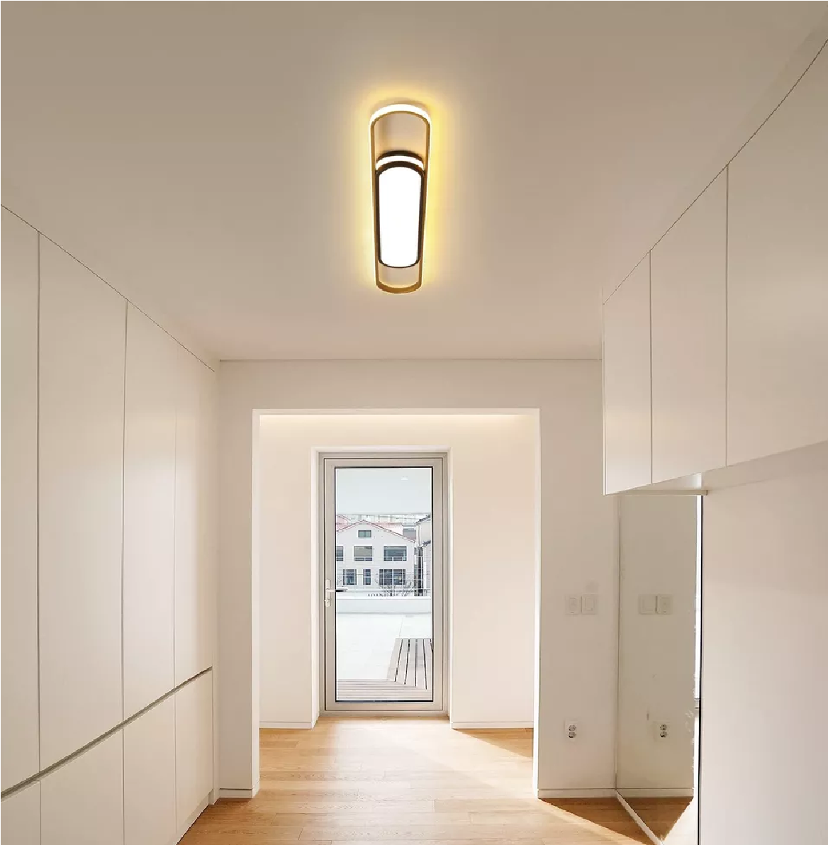 110cm Modern Ceiling Light – Remote-Controlled LED Lighting for Kitchens. Dining Rooms. and Hallways