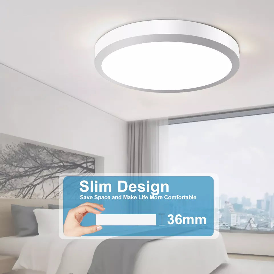 LED Round Ceiling Light – 10W-24W. Cool White