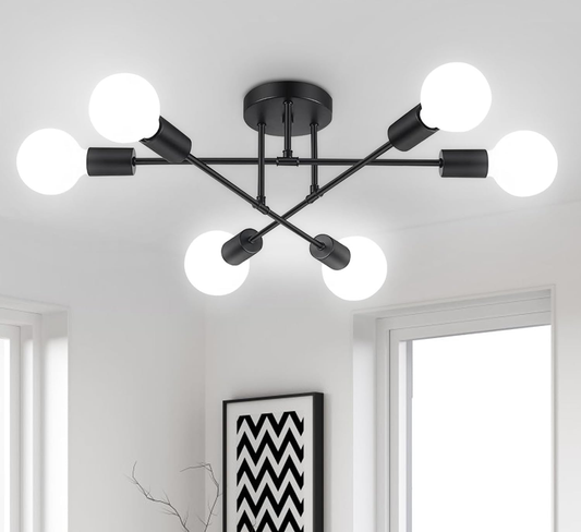 Clerance Sale - Modern Ceiling Light. 6 Lights Chandelier Ceiling Light for Living Room. Bedroom. Kitchen