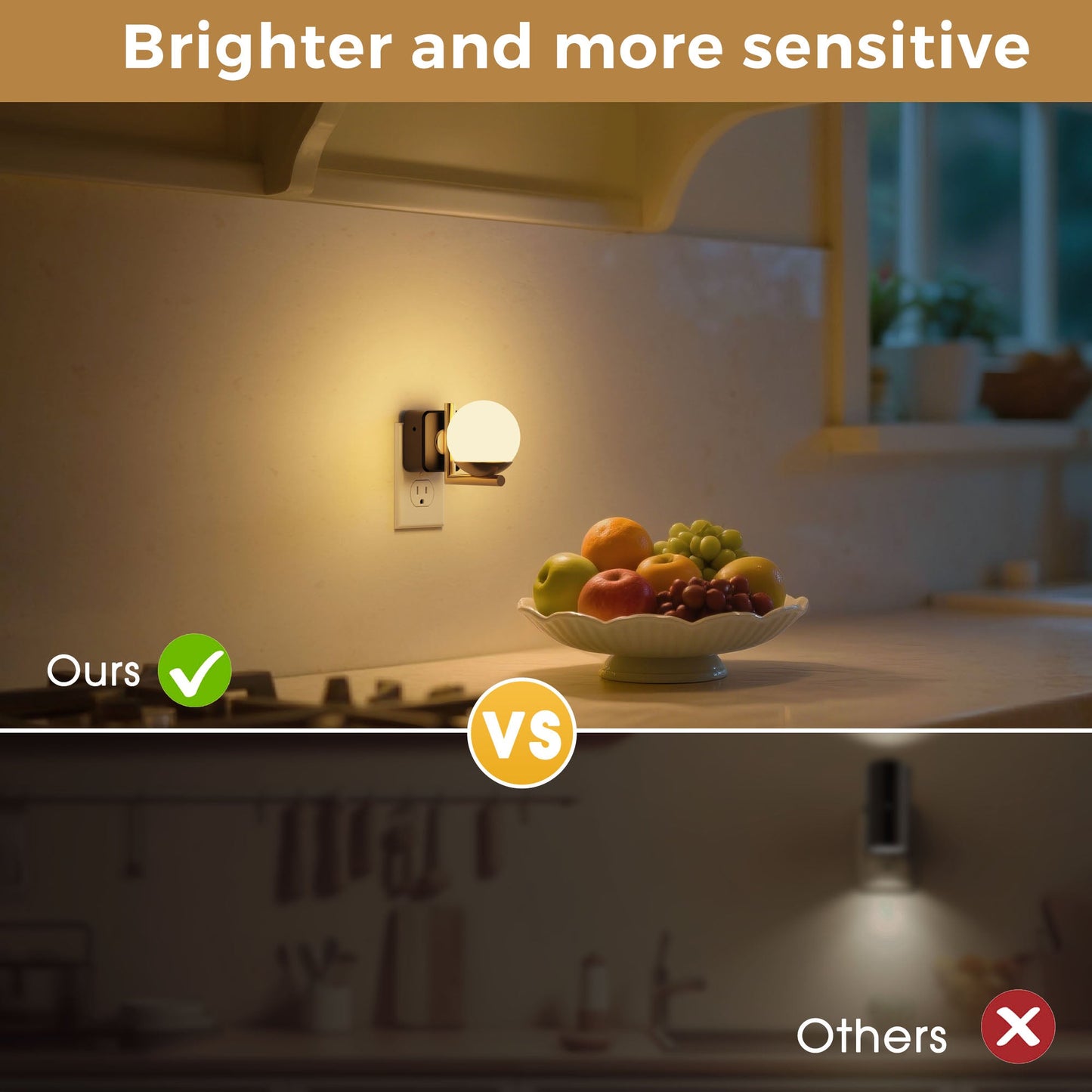 Plug-in Night Light white ball shaped lampshade