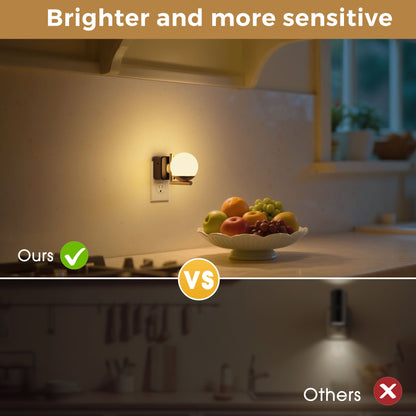 Plug-in Night Light white ball shaped lampshade