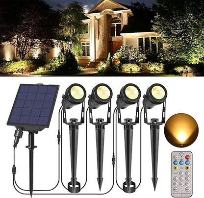 18 W Mains Powered Garden Spotlights – 6 Warm-White LEDs