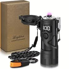Waterproof Electric Lighter With LED Flashlight