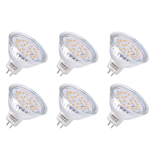 6 Pack 3.8W GU5.3 300lm Warm White Spotlight Bulbs