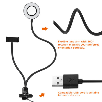 2-in-1 Selfie Ring Light for Makeup. Self-Portrait Shooting. Live Stream
