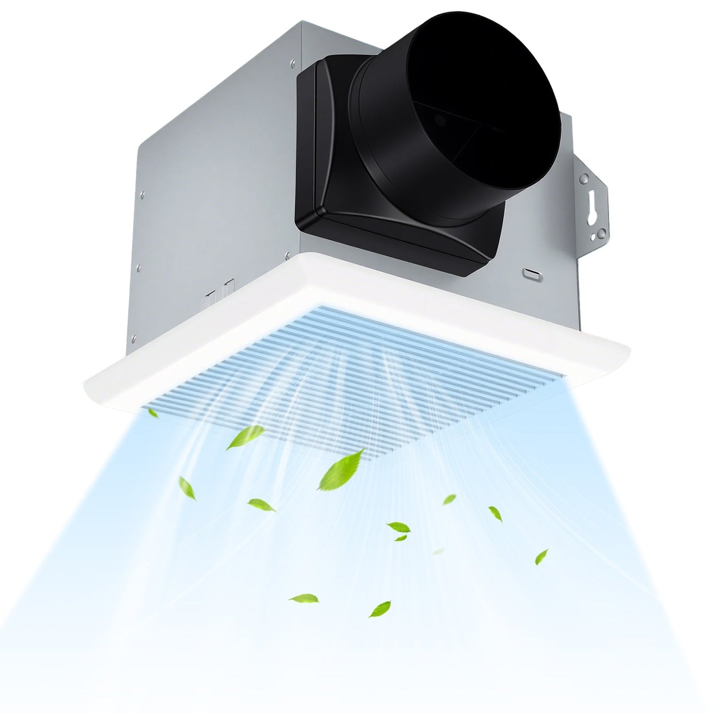 80 CFM Ceiling Mount Bathroom Exhaust Fan with Metal Housing and 4 Inches Duct
