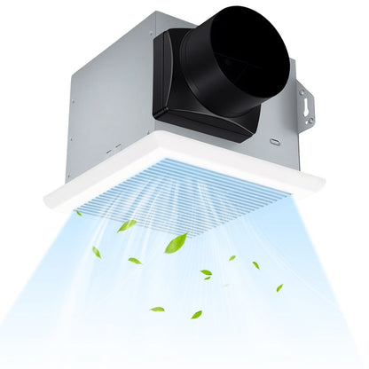 80 CFM Ceiling Mount Bathroom Exhaust Fan with Metal Housing and 4 Inches Duct