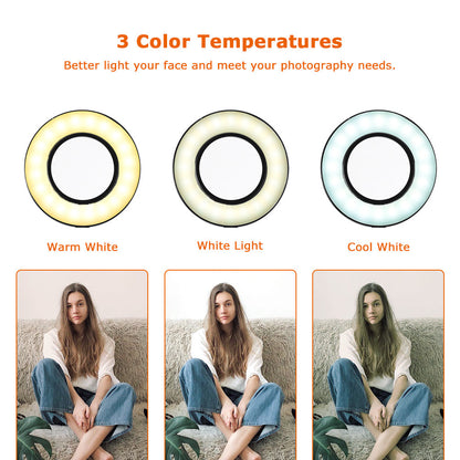2-in-1 Selfie Ring Light for Makeup. Self-Portrait Shooting. Live Stream