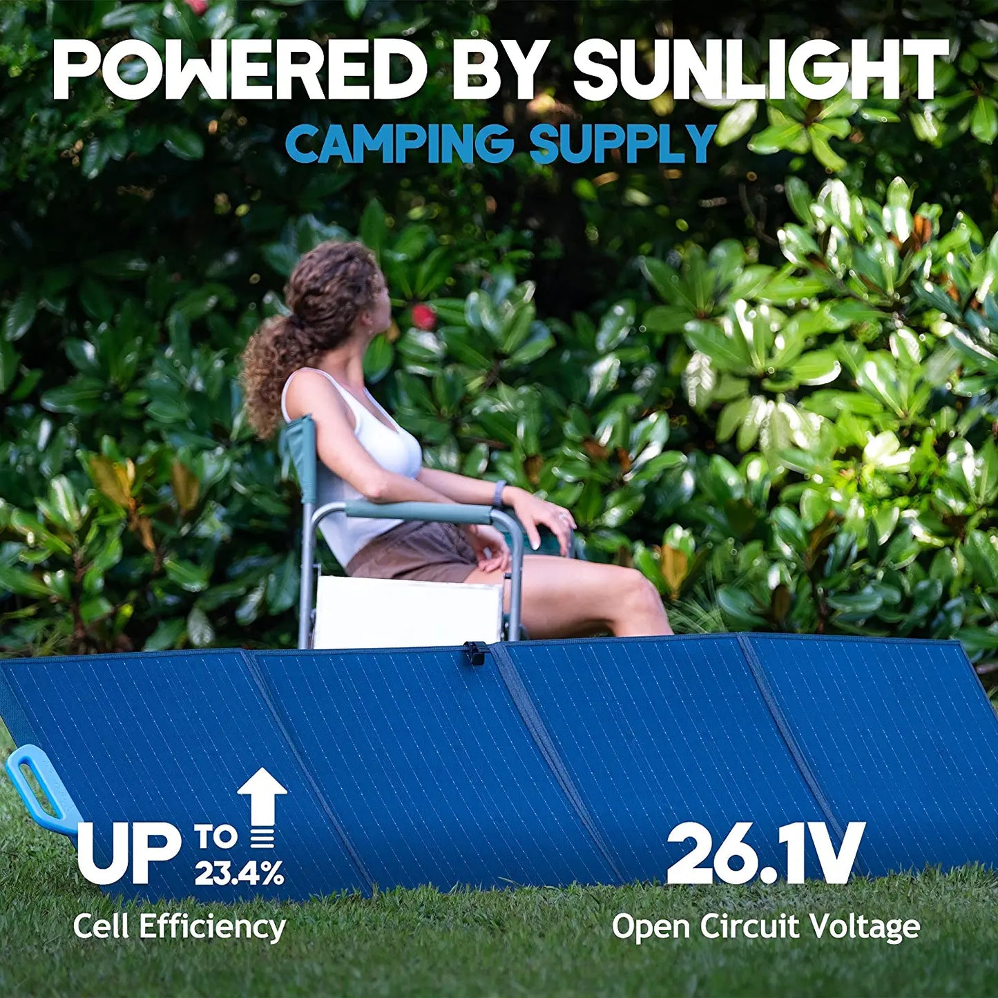 BLUETTI PV200 200W Solar Panel - for AC200P/EB70/EB55/EB3A Portable Power Stations with Adjustable Kickstand. Foldable Solar Power Backup. Off-Grid Supplies for Outdoor Camping. Emergency. Power Outage | Best Solar