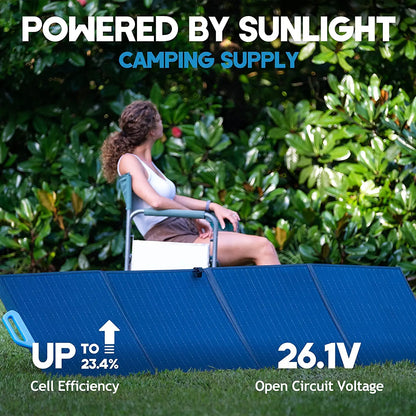 BLUETTI PV200 200W Solar Panel - for AC200P/EB70/EB55/EB3A Portable Power Stations with Adjustable Kickstand. Foldable Solar Power Backup. Off-Grid Supplies for Outdoor Camping. Emergency. Power Outage | Best Solar