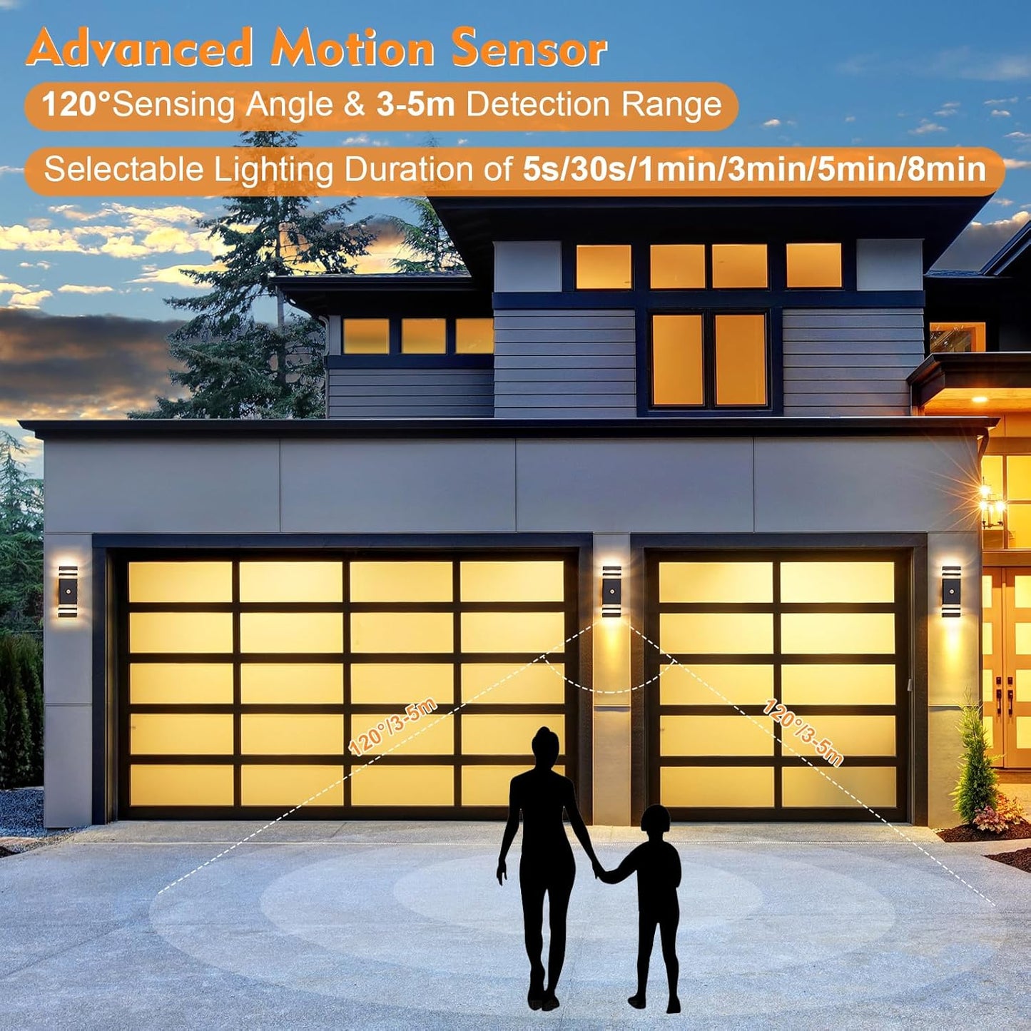 Motion Sensor Up and Down Outdoor lights