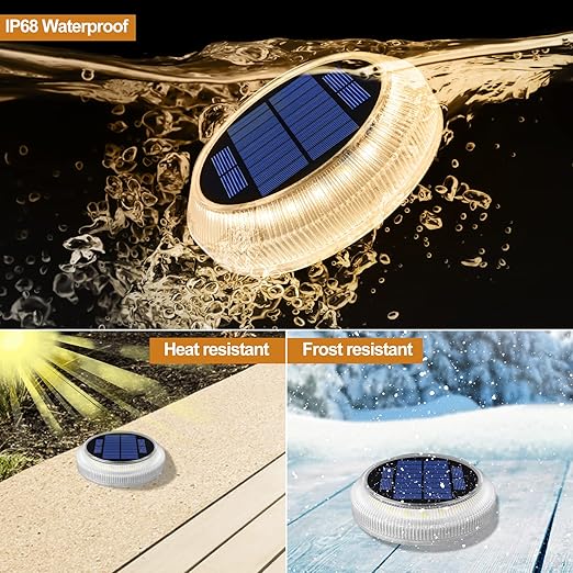 4 pack Solar Garden Lights - 2700K Warm White LED Outdoor Lighting