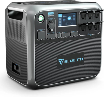 BLUETTI AC200P Portable Power Station - 2000Wh LiFePO4 Battery Backup w/ 6 2000W AC Outlets (4800W Peak). Solar Generator for Outdoor Camping. RV Travel. Home Use | Best Solar