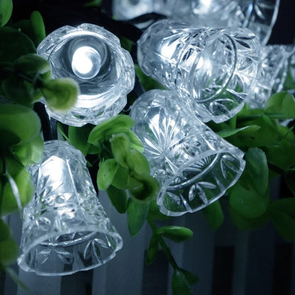Guirlande Solaire 20 Cloche de Noel Blanche