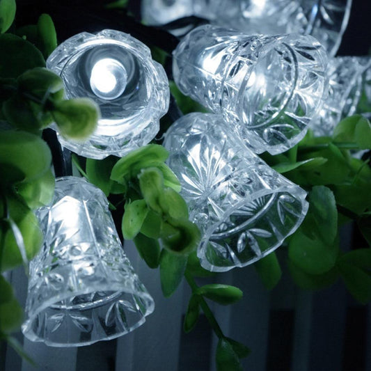 Guirlande Solaire 50 Cloche de Noel Blanche