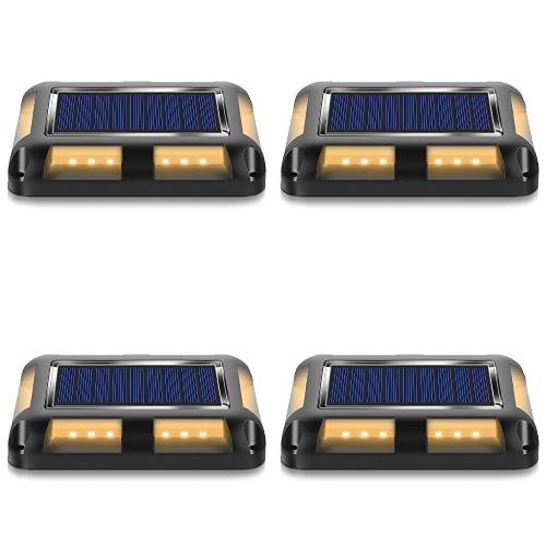 Lampe de sol solaire Extérieur pour jardin robuste (4 Pcs)