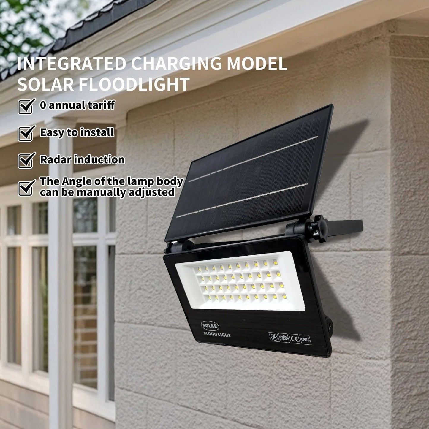 Solar Flood Light.mSolar Powered Spotlight Outdoor Waterproof Street Light Adjustable