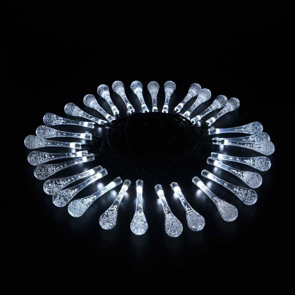 Guirlande Solaire <br> Goute d'eau à Bulle Blanche
