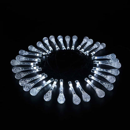 Guirlande Solaire <br> Goute d'eau à Bulle Blanche
