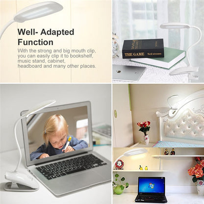 8W Clip-on 3 Brightness Rechargeable Book Lights