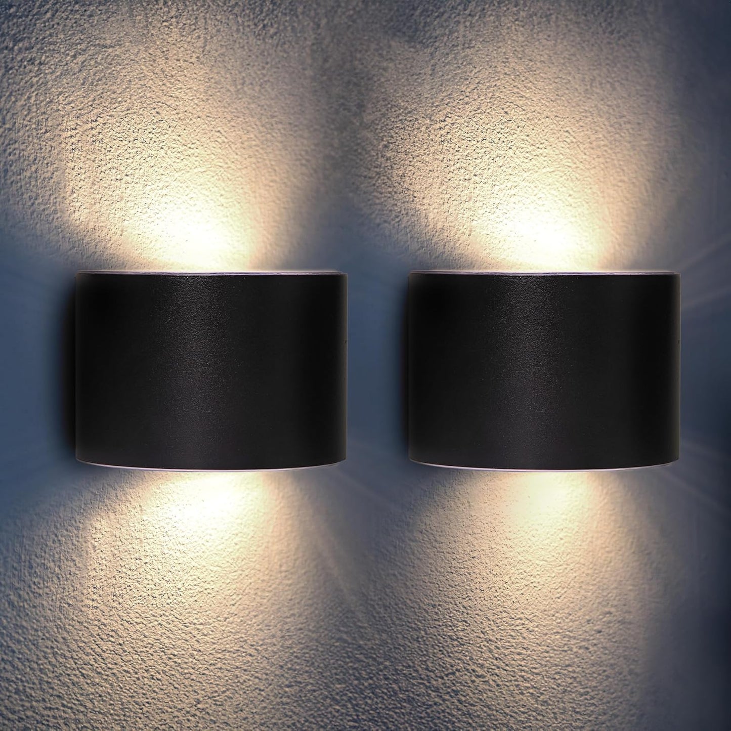 Solar Up & Down Wall Lights – Outdoor Waterproof LED (2 Pack)