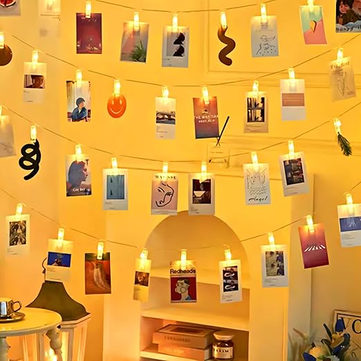 3M Photo Clip String Lights – 20 LED. 8 Modes. Battery Powered
