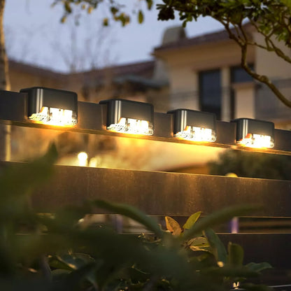 Solar Deck Lights 16PCS LED Outdoor Waterproof Pathway & Stair Lamps