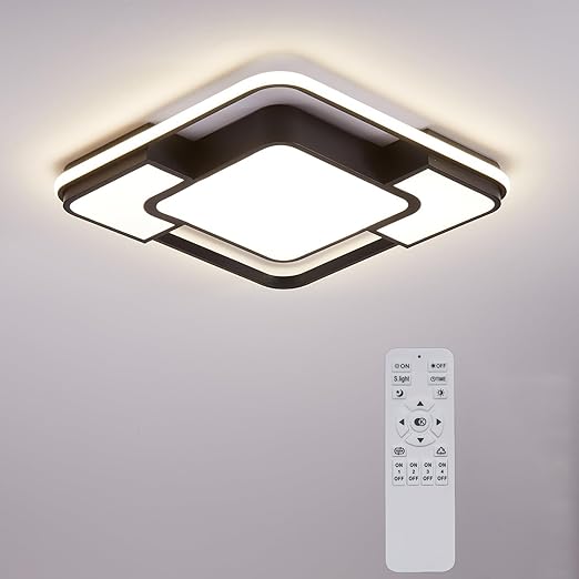 Modern Dimmable LED Ceiling Light with Remote. 90×60CM. 3000–6500K
