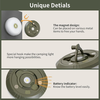 Rechargeable Camping String Lights – 20M. Portable. Multi-Mode
